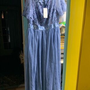 Ever Pretty blue Dress with Sequin Details